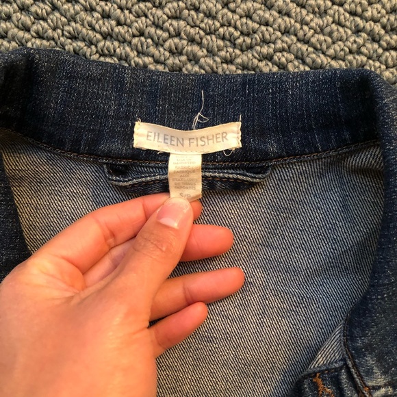 Eileen Fisher Cropped Jean Jacket - Picture 4 of 11